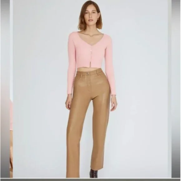 WILFRED Santorini Cardigan Sweater Cashmere Wool Dawn Pink M Medium Aritzia - Picture 5 of 16